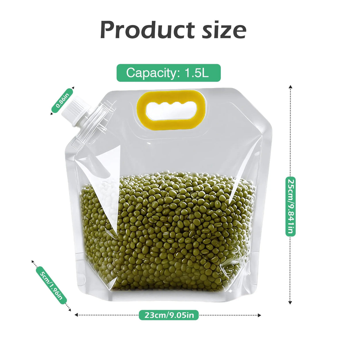 Reusable Airtight Food Storage Bags for Grains & Pantry Essentials (5-Pack)