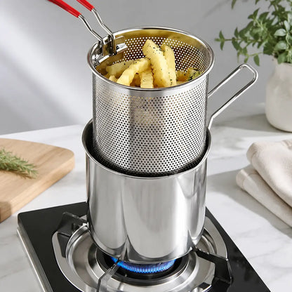 🍟 Mini Deep Fryer Basket Set – Crispy Snacks With Less Oil