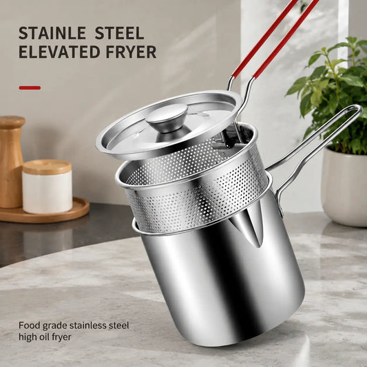 🍟 Mini Deep Fryer Basket Set – Crispy Snacks With Less Oil