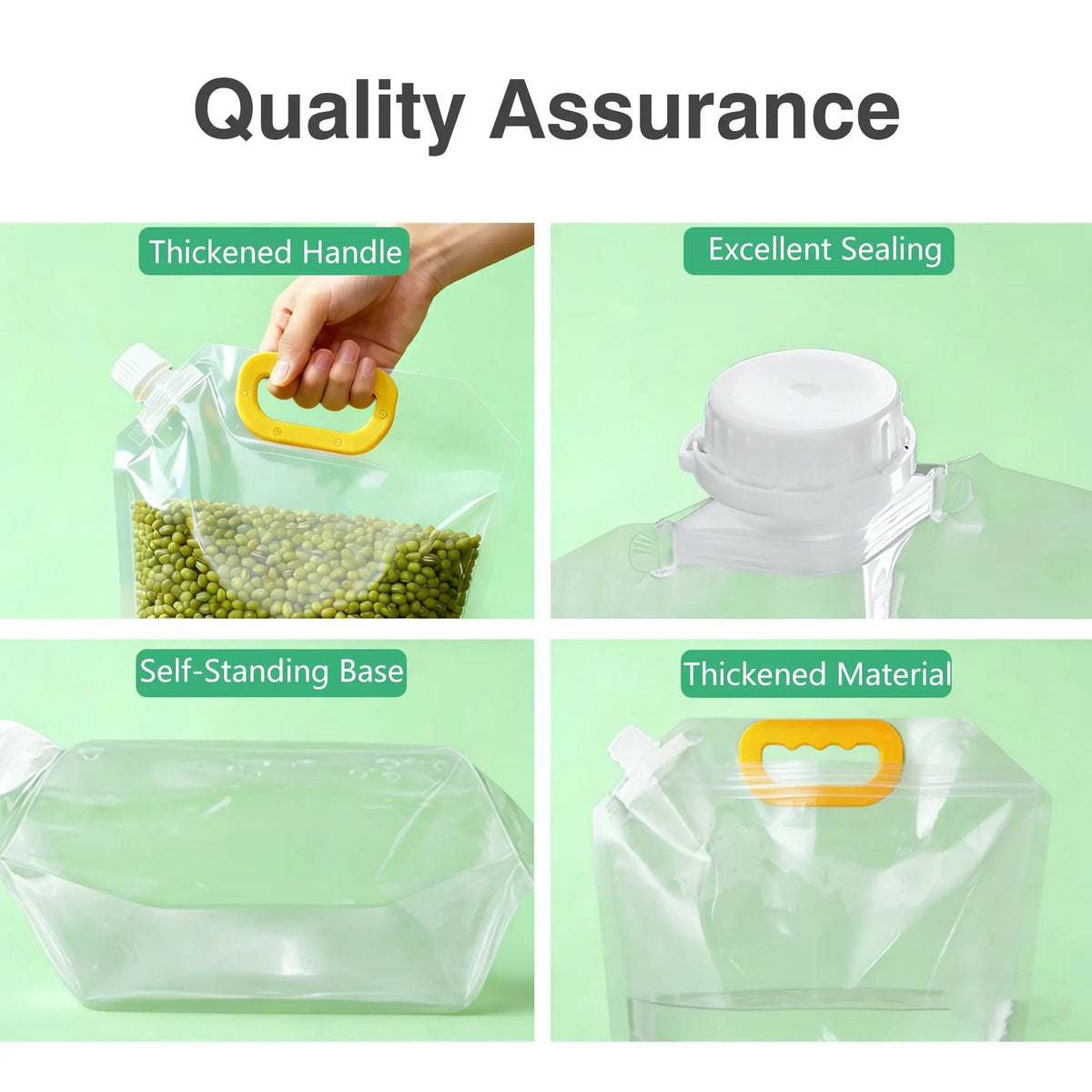 Reusable Airtight Food Storage Bags for Grains & Pantry Essentials (5-Pack)