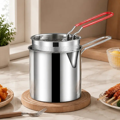 🍟 Mini Deep Fryer Basket Set – Crispy Snacks With Less Oil