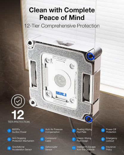 WINBOT W3 OMNI Smart Window Cleaning Robot with Auto-Wash Station