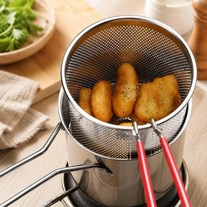 🍟 Mini Deep Fryer Basket Set – Crispy Snacks With Less Oil