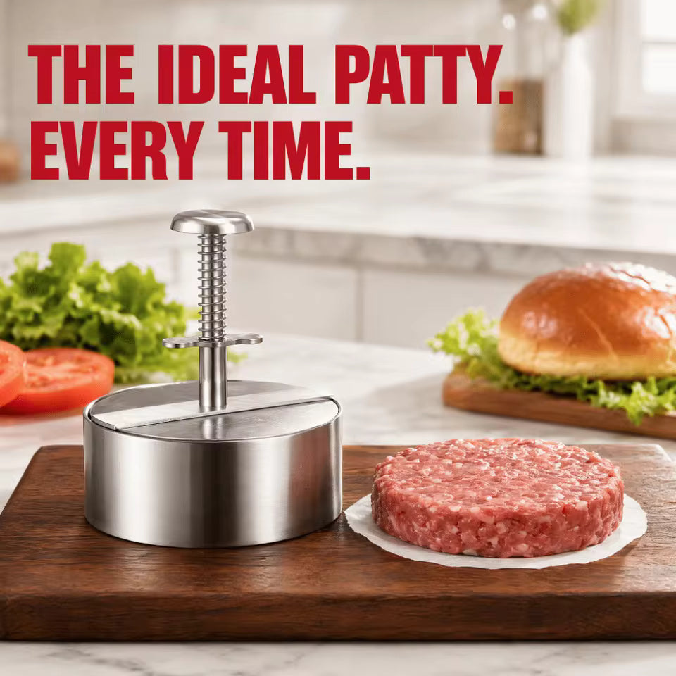 Adjustable Stainless Steel Burger Press – Perfect Patties Every Time