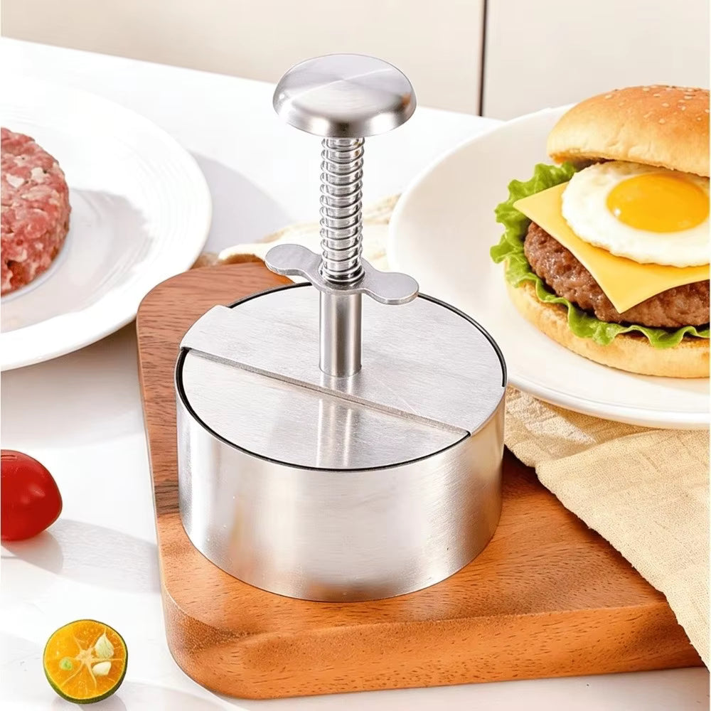 Adjustable Stainless Steel Burger Press – Perfect Patties Every Time