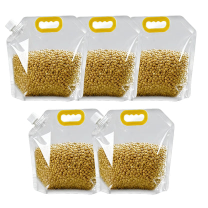 Reusable Airtight Food Storage Bags for Grains & Pantry Essentials (5-Pack)
