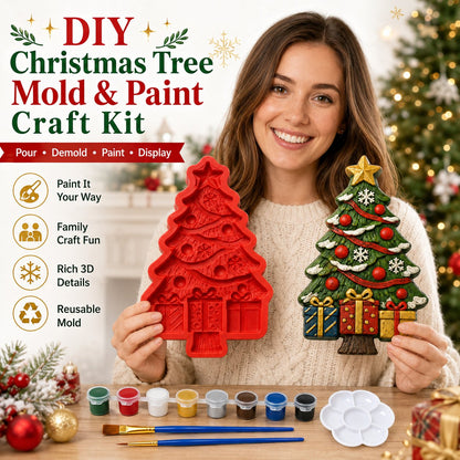 🏆 Limited-Time Promo: 50% OFF!🎖️ - 🎄 DIY Christmas Tree Mold & Paint Craft Kit