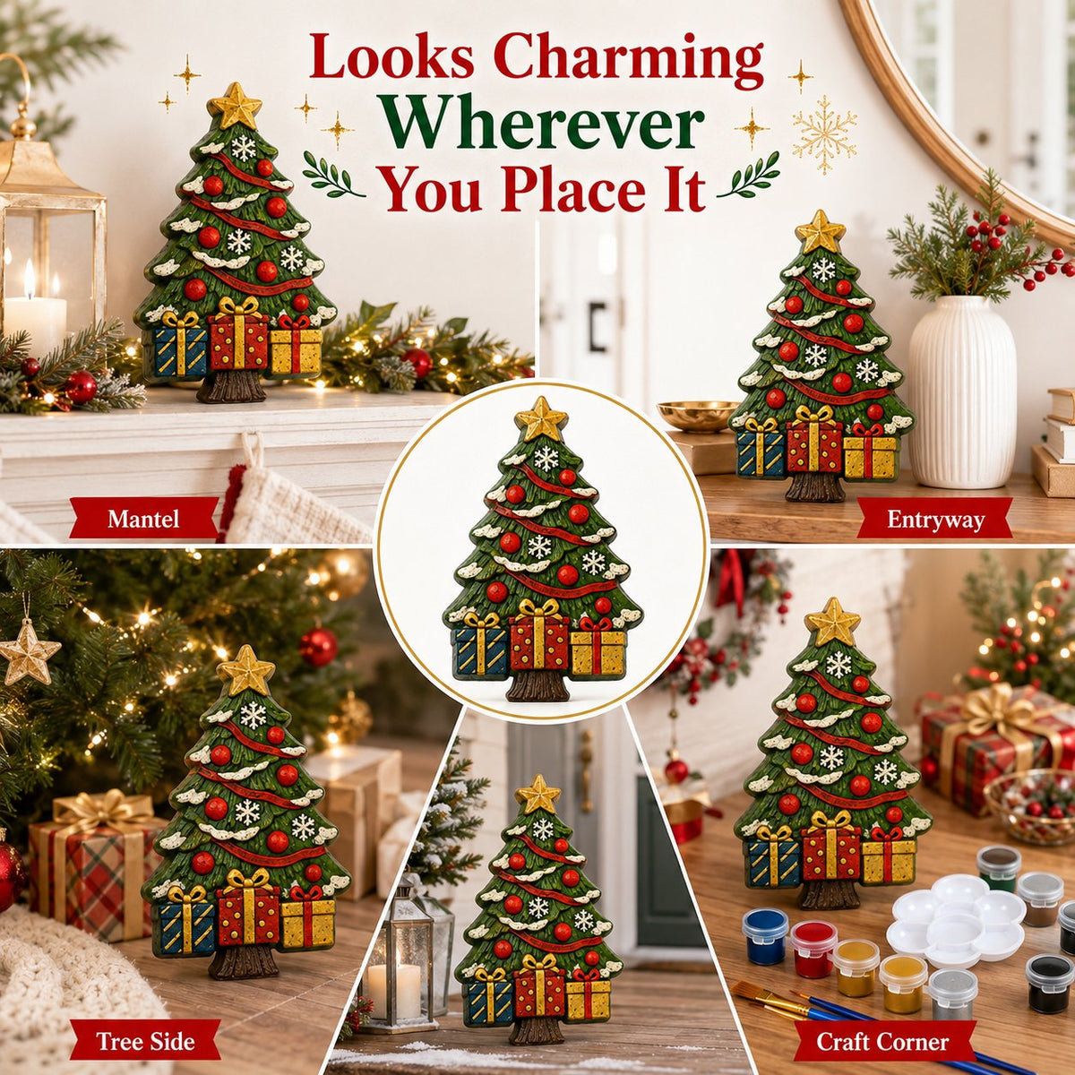 🏆 Limited-Time Promo: 50% OFF!🎖️ - 🎄 DIY Christmas Tree Mold & Paint Craft Kit